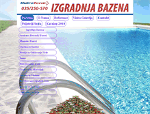 Tablet Screenshot of izgradnjabazena.net